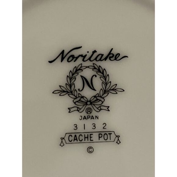 3 Noritake 3132 Cache Pot Footed Cup & Saucer Sets + 1 Cup Platinum Trim RARE - Picture 10 of 10
